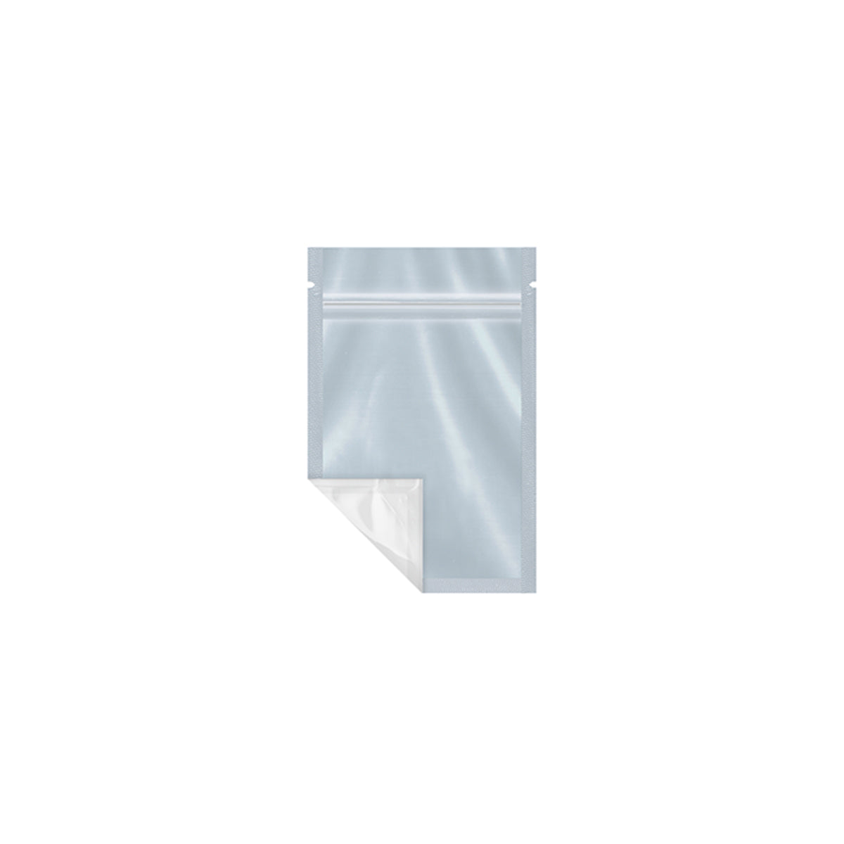 3x4.5+1.5 white and clear resealable foil barrier bag stand-up pouch