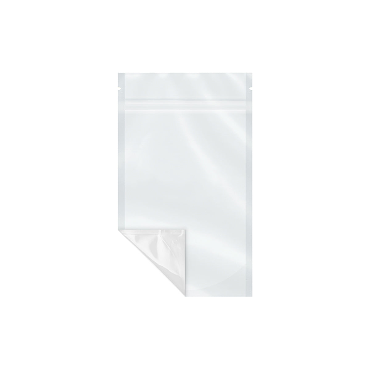4x6+2 solid white resealable foil barrier bag stand-up pouch