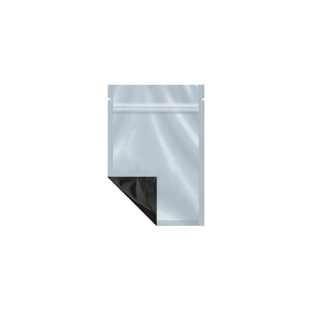 4x5+2 black and clear resealable foil barrier bag stand-up pouch