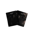 4x5+2 rounded corner matte black resealable barrier bag