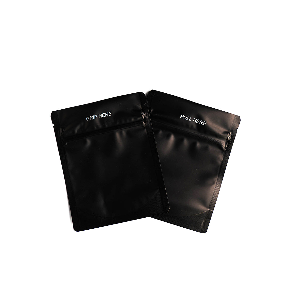 4x5+2 rounded corner matte black resealable barrier bag