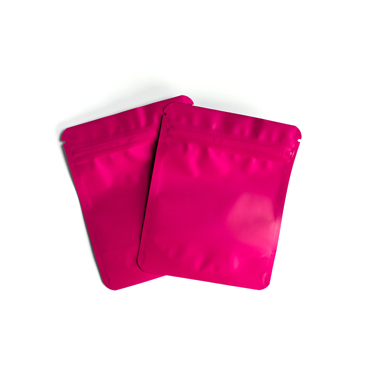 4x5+2 rounded corner solid pink resealable barrier bag