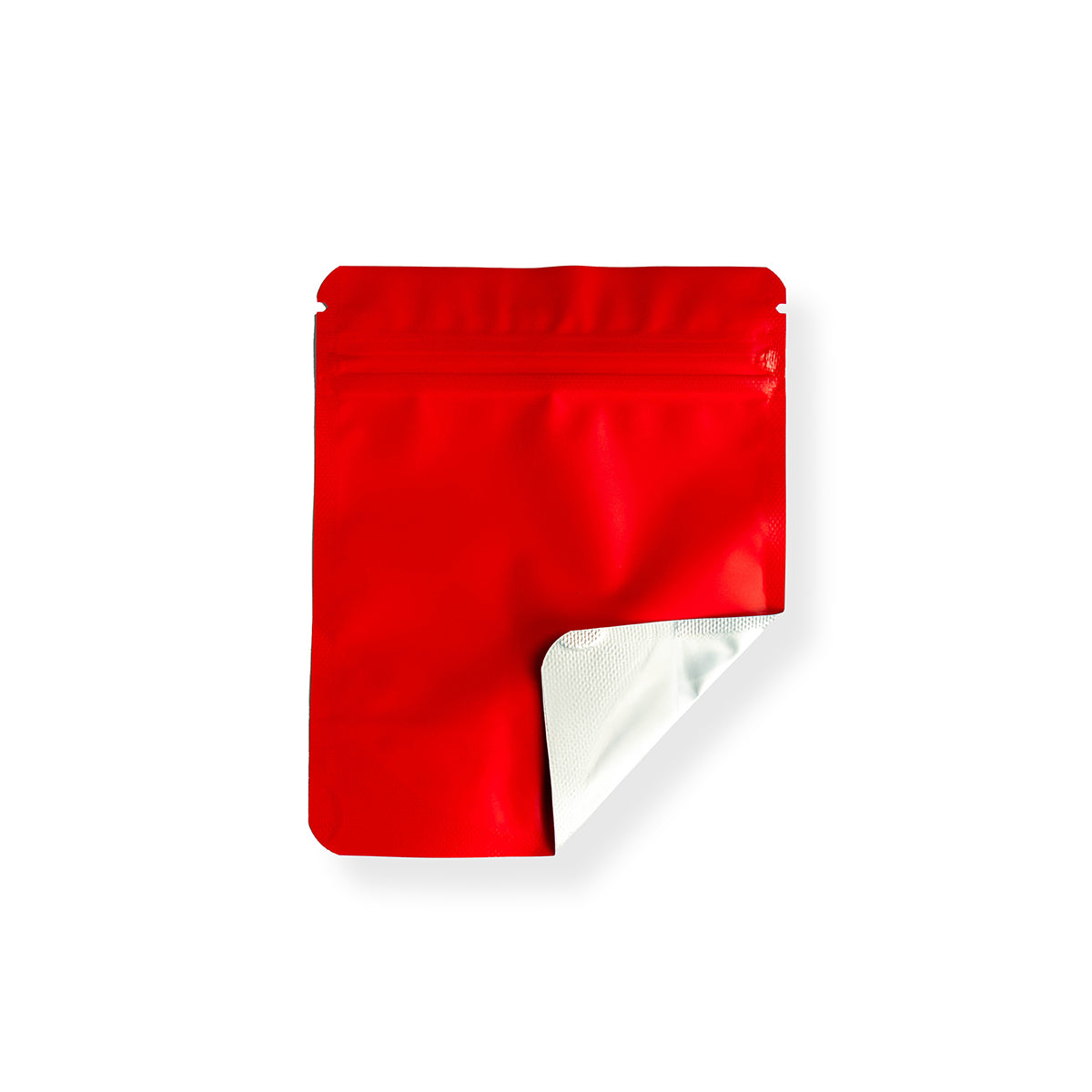 4x5+2 rounded corner red and clear resealable barrier bag
