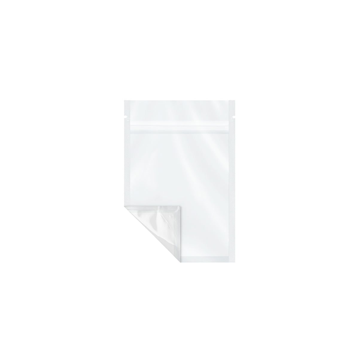 4x5+2 white and clear resealable foil barrier bag stand-up pouch