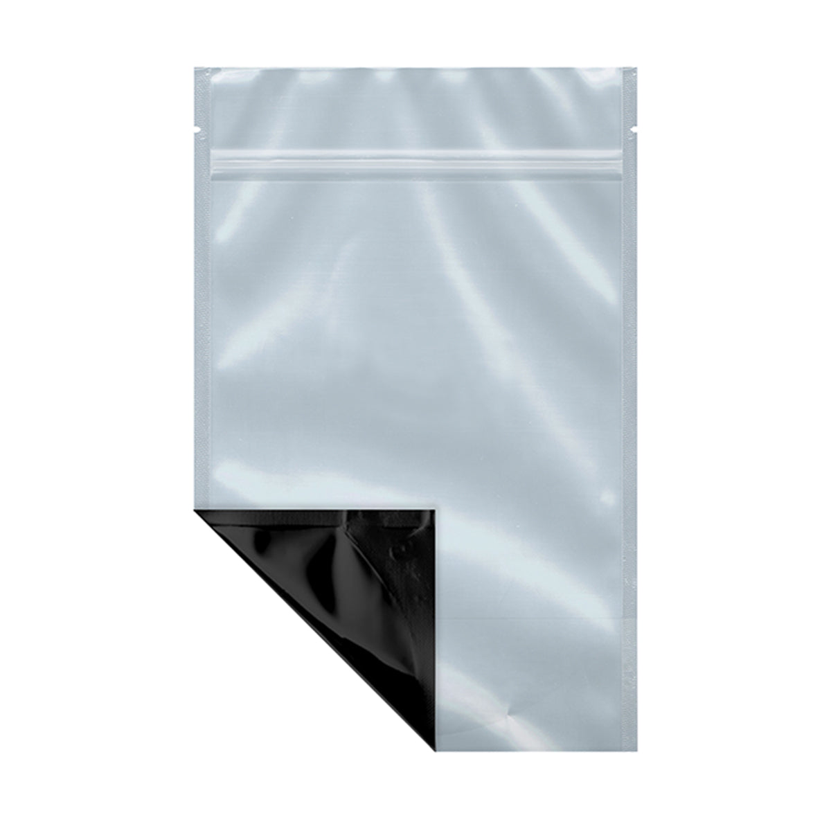 6x9+2 black and clear resealable foil barrier bag stand-up pouch