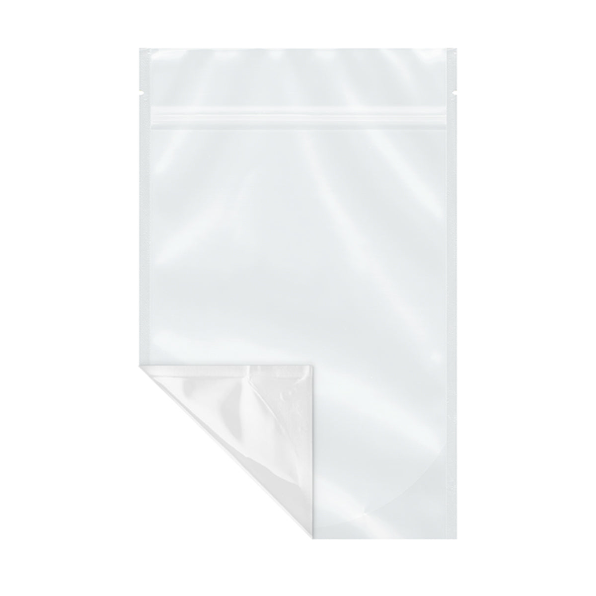 6x9+2 solid white resealable foil barrier bag stand-up pouch