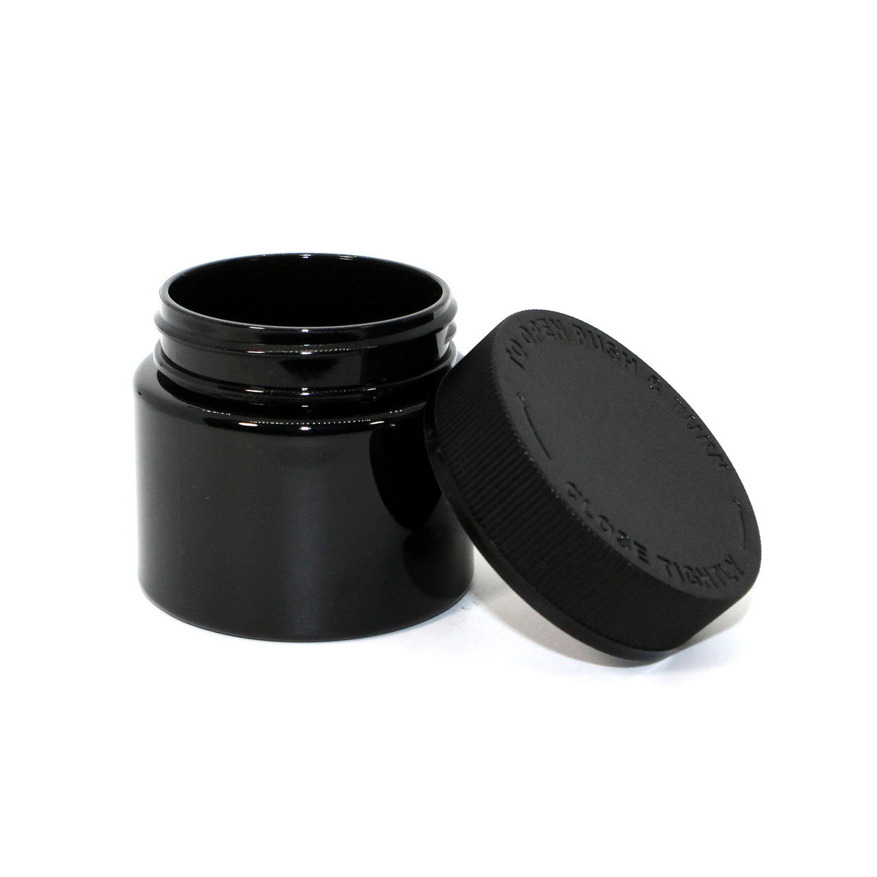 3oz PET Child Resistant Jars Black