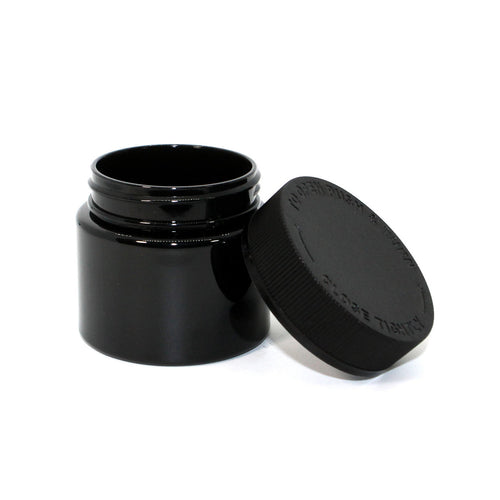 3oz PET Child Resistant Jars Black