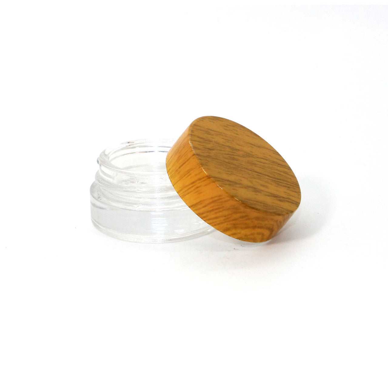 7ML Wood Cap Glass Concentrate Containers