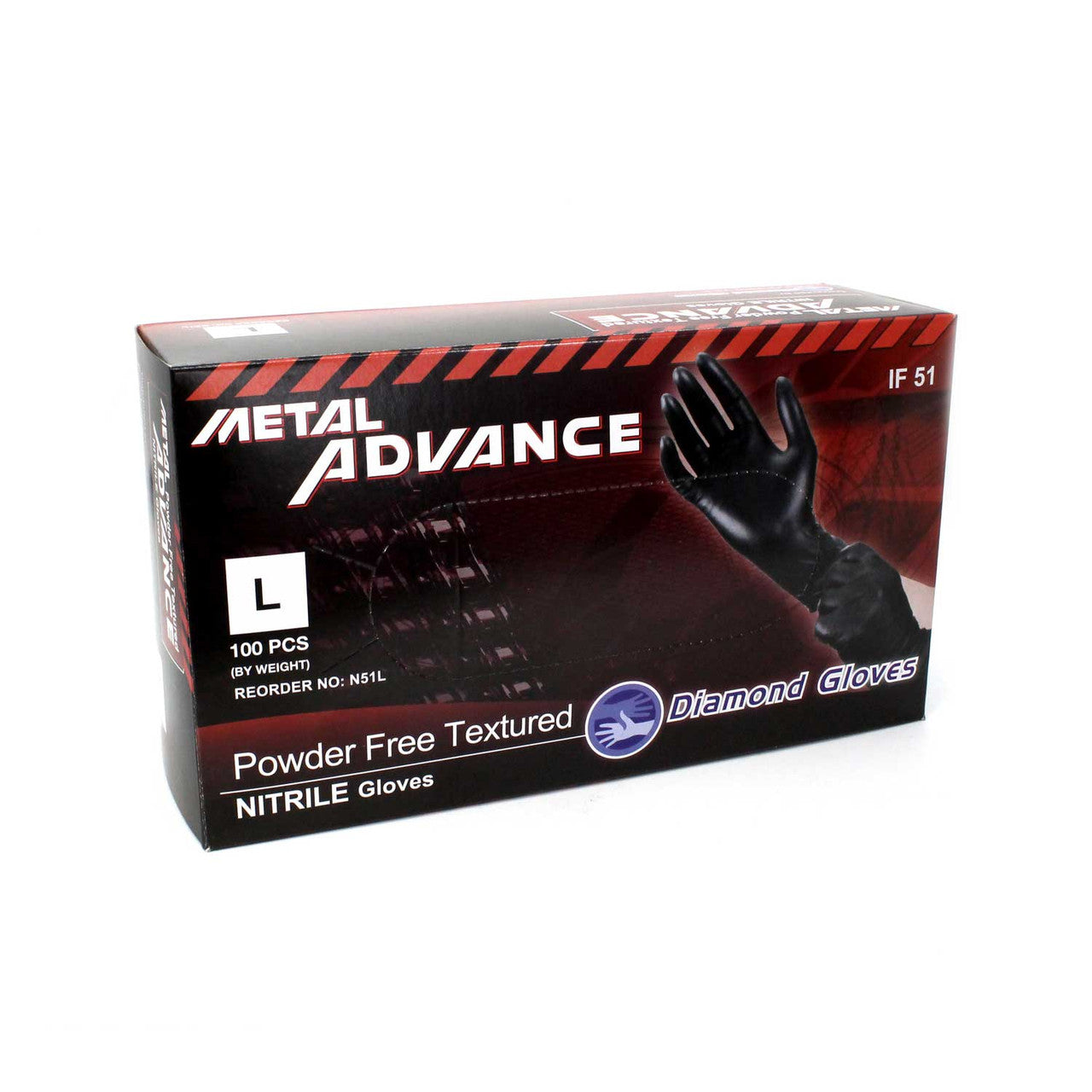 Nitrile Black Gloves Large